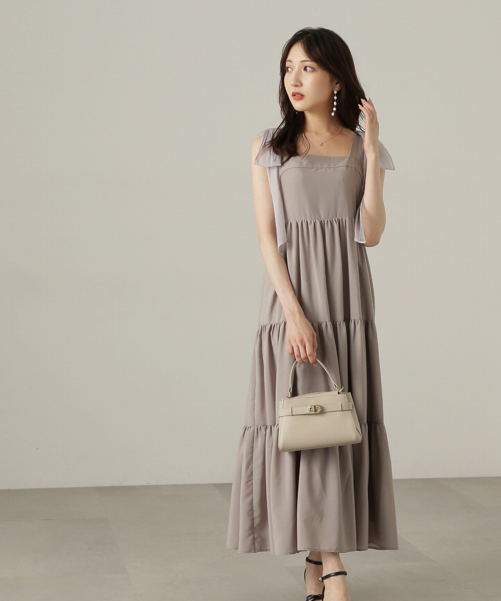 PROPORTION BODY DRESSING「ショルダーリボンティアードワンピース」|ワンピース|