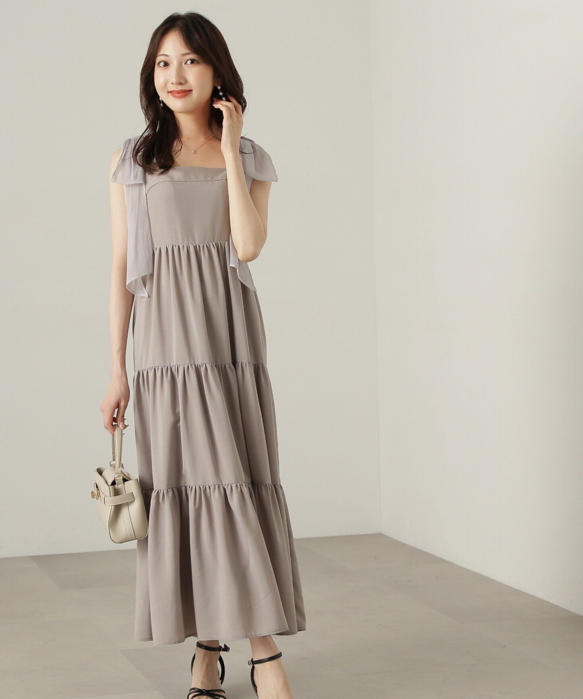 PROPORTION BODY DRESSING「ショルダーリボンティアードワンピース」|ワンピース|