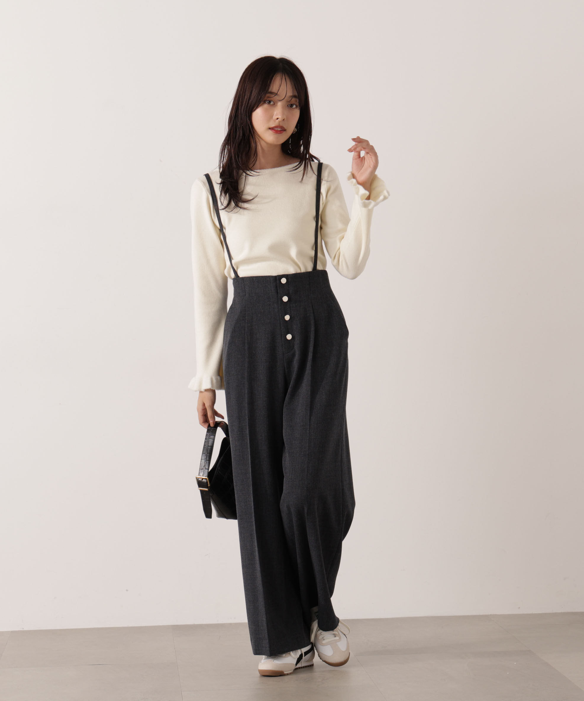 PROPORTION BODY DRESSING「ミニフェザー部分スリーブニット  25AW」|ニット・セーター|
