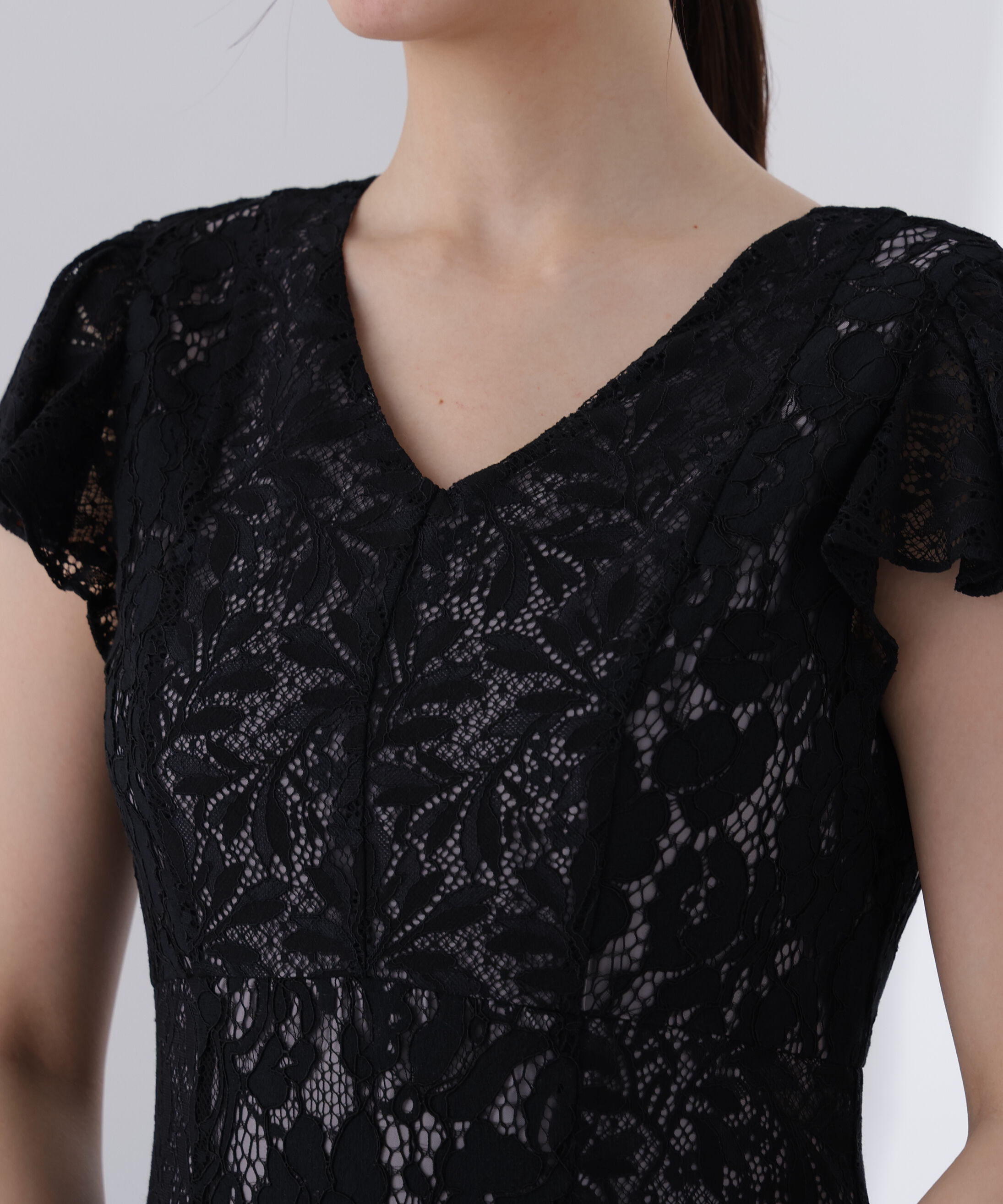 PROPORTION BODY DRESSING「＜Ｌ＞タイ付きレースワンピース」|ワンピース|