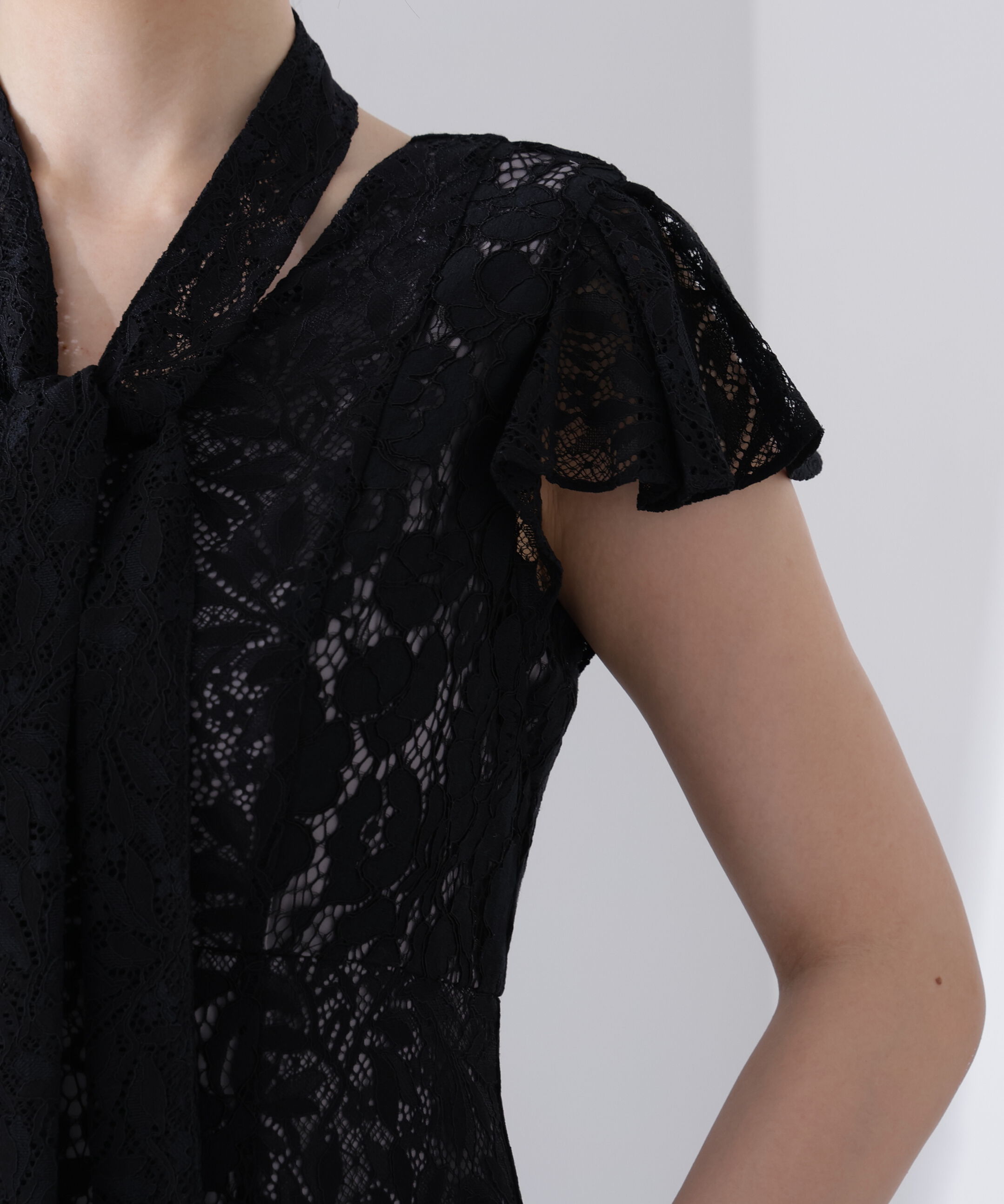 PROPORTION BODY DRESSING「＜Ｌ＞タイ付きレースワンピース」|ワンピース|