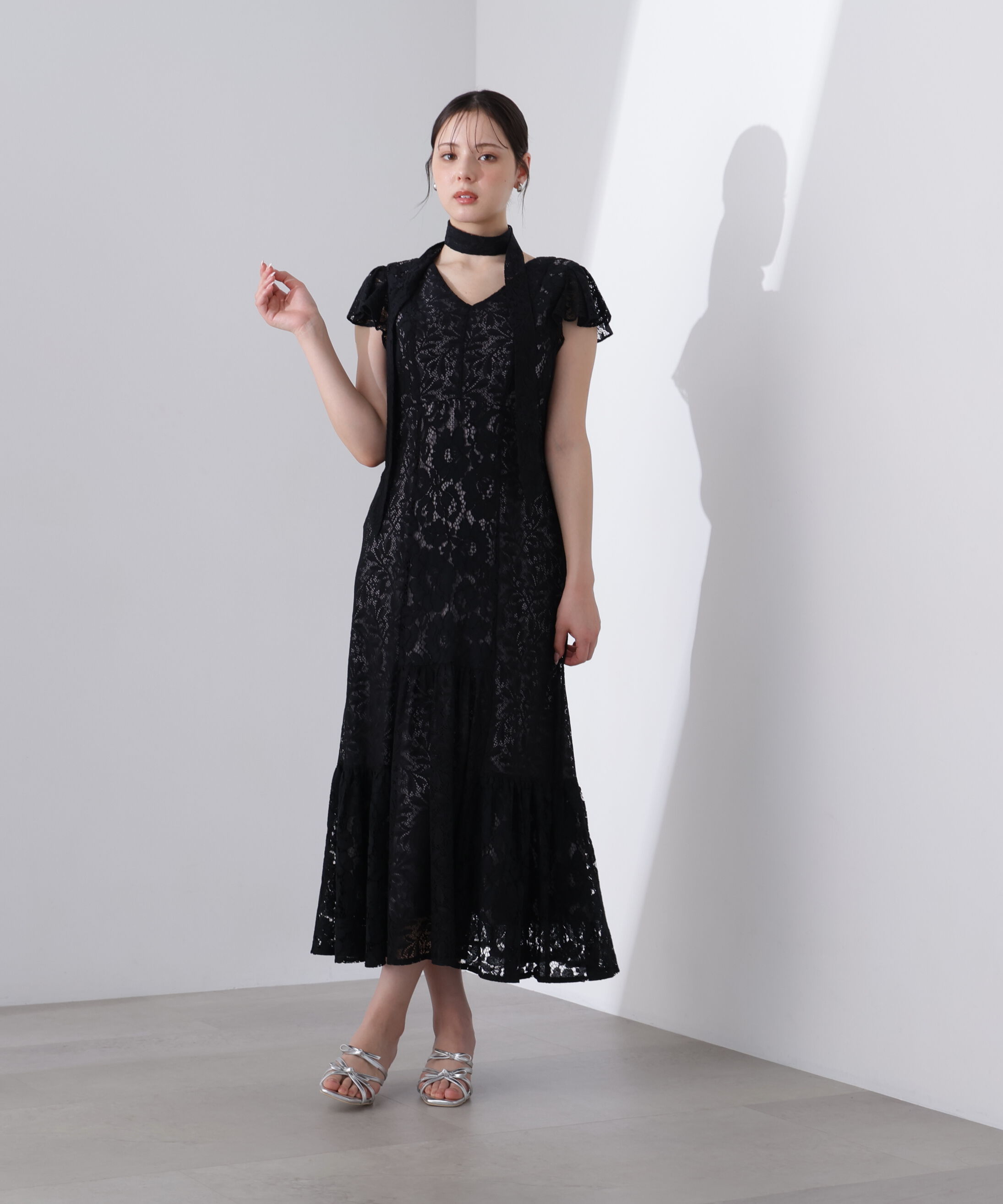 PROPORTION BODY DRESSING「＜Ｌ＞タイ付きレースワンピース」|ワンピース|