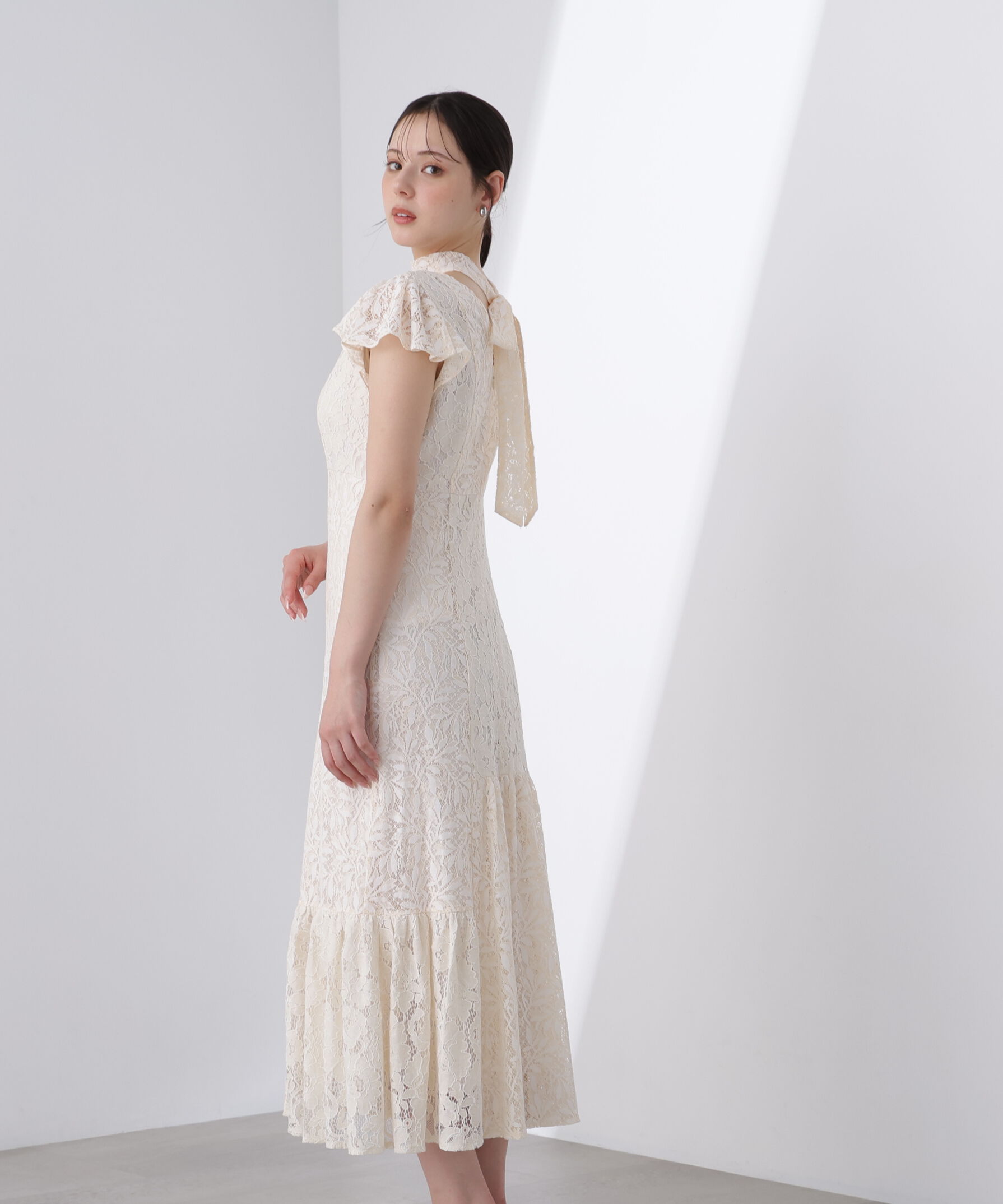 PROPORTION BODY DRESSING「＜Ｌ＞タイ付きレースワンピース」|ワンピース|