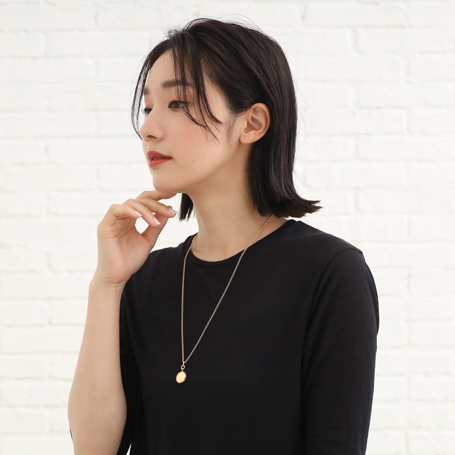 COCOSHNIK ONKITSCH「シルバー ロケットネックレス サークル GP」|ネックレス|