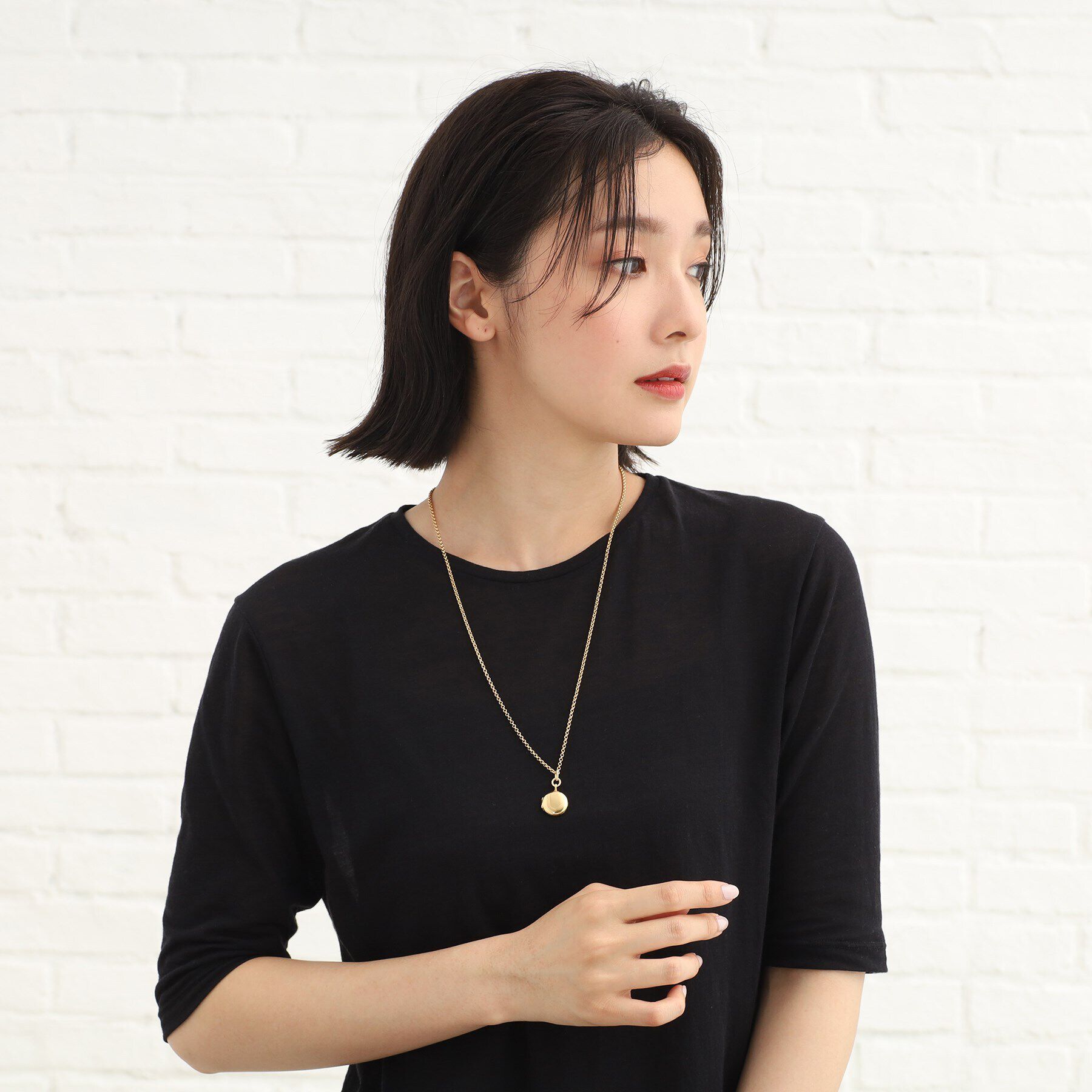COCOSHNIK ONKITSCH「シルバー ロケットネックレス サークル GP」|ネックレス|
