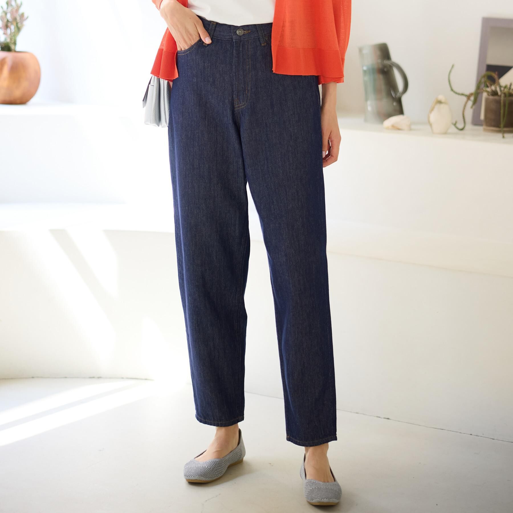 SHOO･LA･RUE「【SHOO・LA・RUE DENIM】大人のきれいめカジュアルに デニムテーパードパンツ」|デニム|