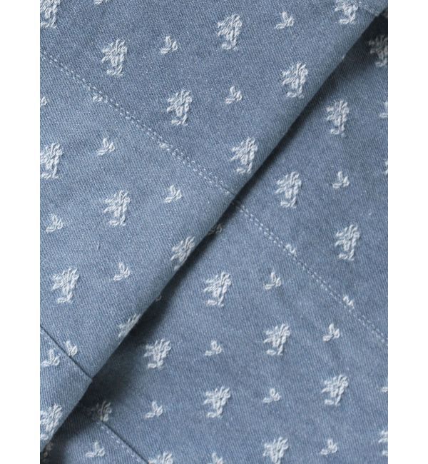 CALNAMUR「DENIM JACQUARD FLOWER OP/デニムジャガードフラワーワンピース」|ワンピース|