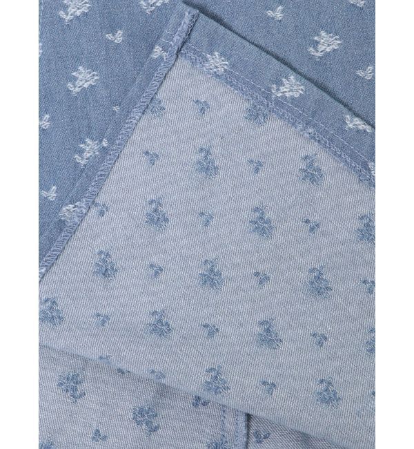 CALNAMUR「DENIM JACQUARD FLOWER OP/デニムジャガードフラワーワンピース」|ワンピース|