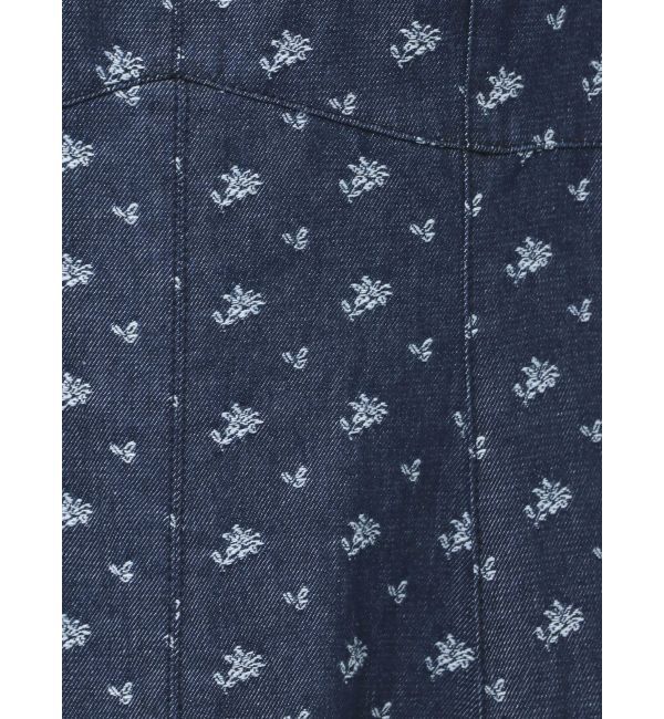 CALNAMUR「DENIM JACQUARD FLOWER OP/デニムジャガードフラワーワンピース」|ワンピース|
