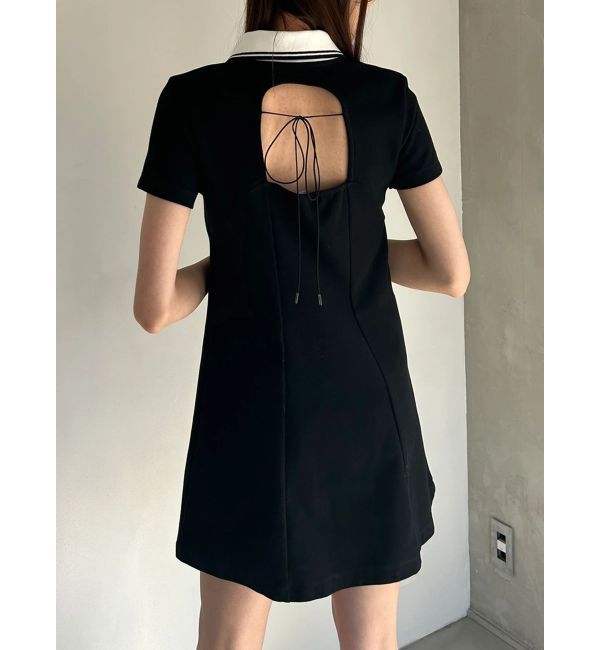 CALNAMUR「BACK OPEN POLO OP/バックオープンポロワンピース」|ワンピース|