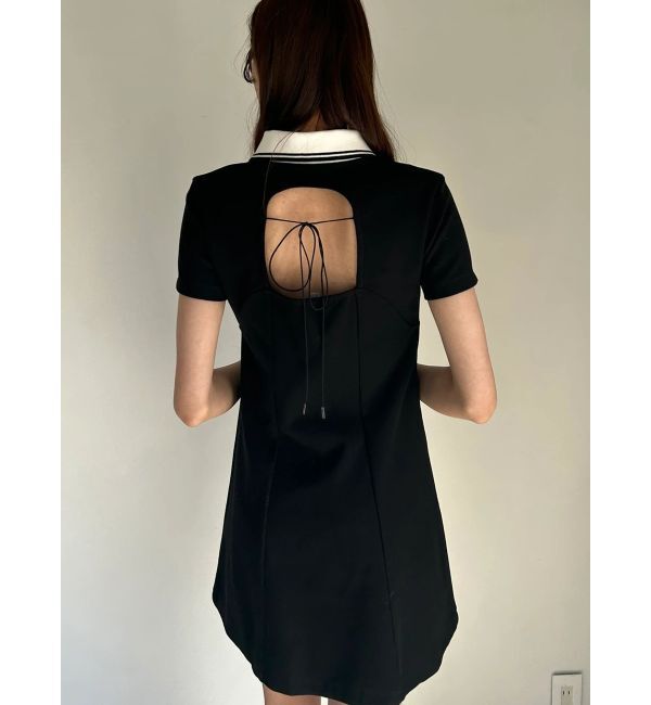 CALNAMUR「BACK OPEN POLO OP/バックオープンポロワンピース」|ワンピース|