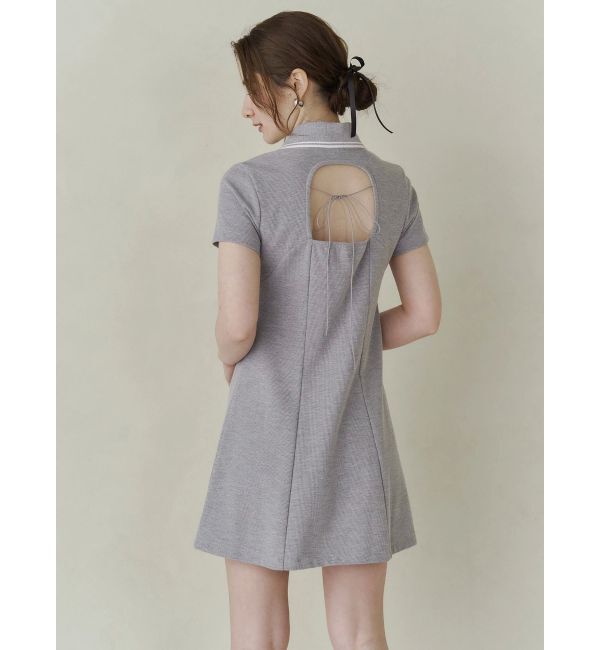 CALNAMUR「BACK OPEN POLO OP/バックオープンポロワンピース」|ワンピース|