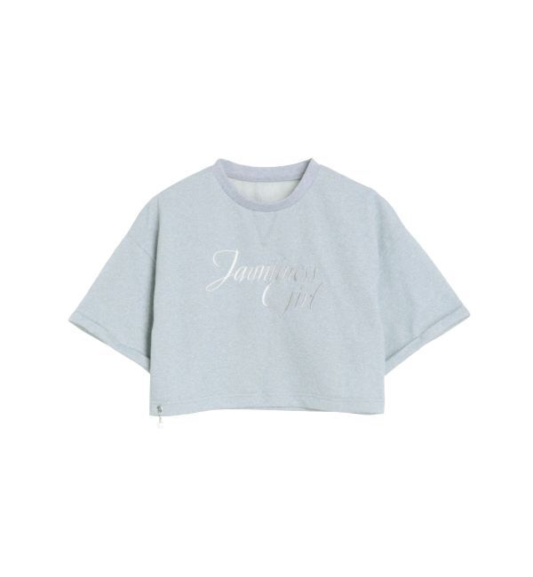 CALNAMUR「GRADATION LOGO HALF SLEEVE SWEAT/グラデーションロゴハーフスリーブスウェット」|Tシャツ・カットソー|ライトグレー