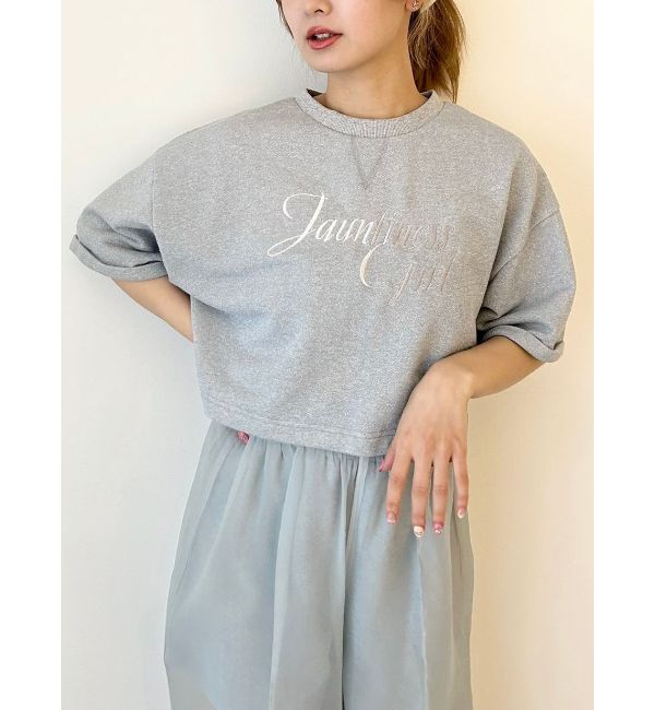 CALNAMUR「GRADATION LOGO HALF SLEEVE SWEAT/グラデーションロゴハーフスリーブスウェット」|Tシャツ・カットソー|
