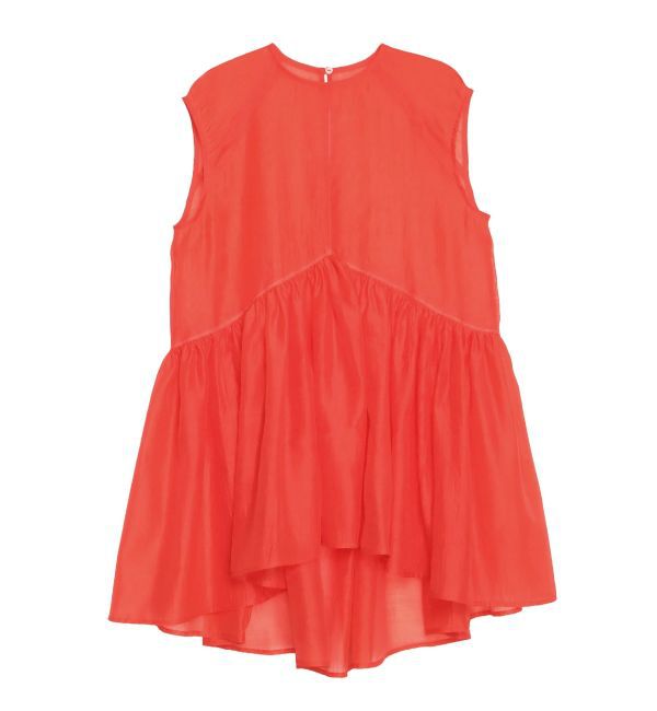 ELENDEEK「SHEER PEPLUM BL」|シャツ・ブラウス|レッド