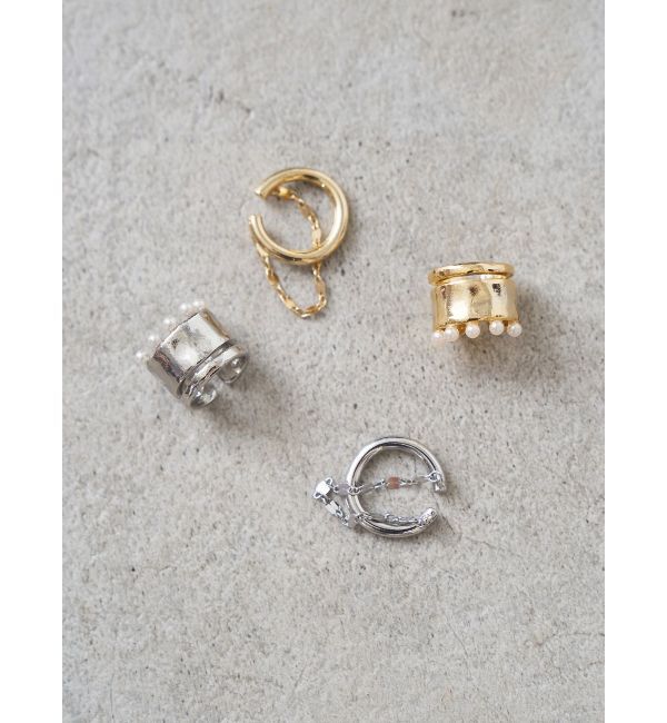 ELENDEEK「ASYMMETRY HOOP EAR CUFF」|イヤーカフ|