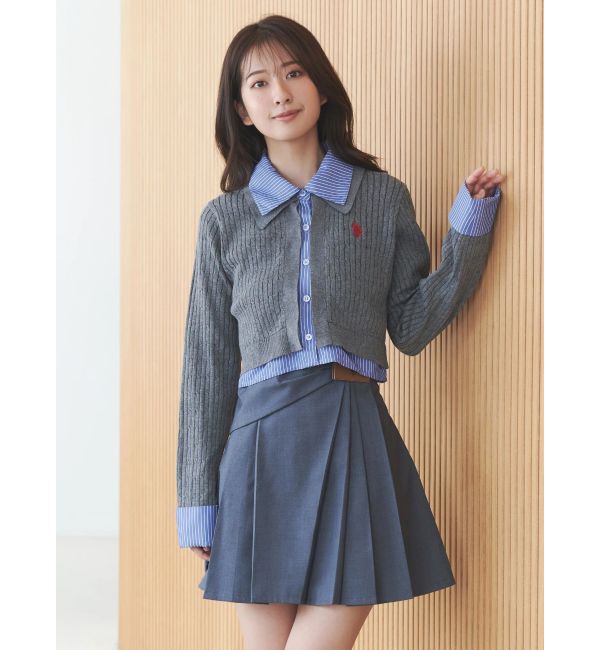 MERCURYDUO「U.S. POLO ASSN.別注アシメプリーツスカパン」|スカート|