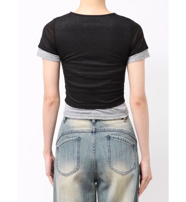 MURUA「ヘンリーネックレイヤードトップス」|Tシャツ・カットソー|