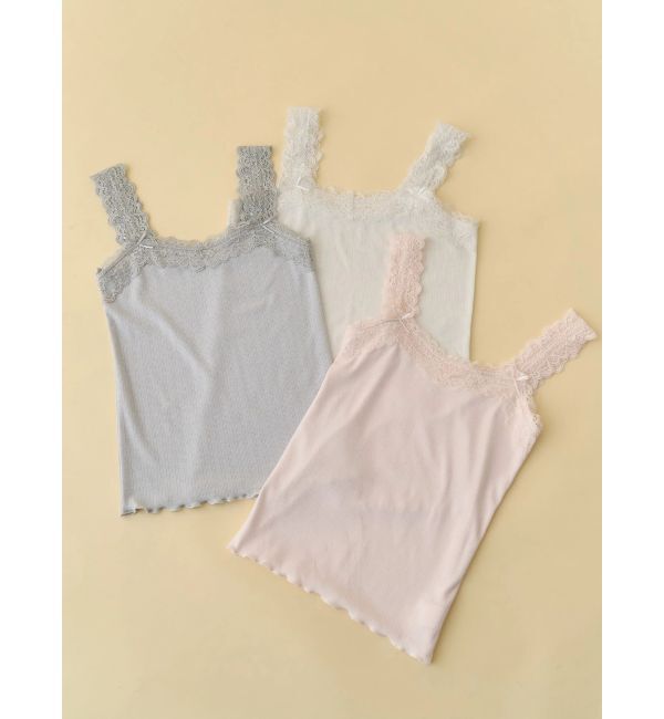 merry jenny「lace frame camisole tops」|キャミソール|オフホワイト