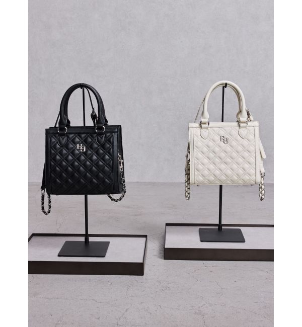 GYDA「GGストーンキルティングBOX BAG」|ショルダー・メッセンジャー|
