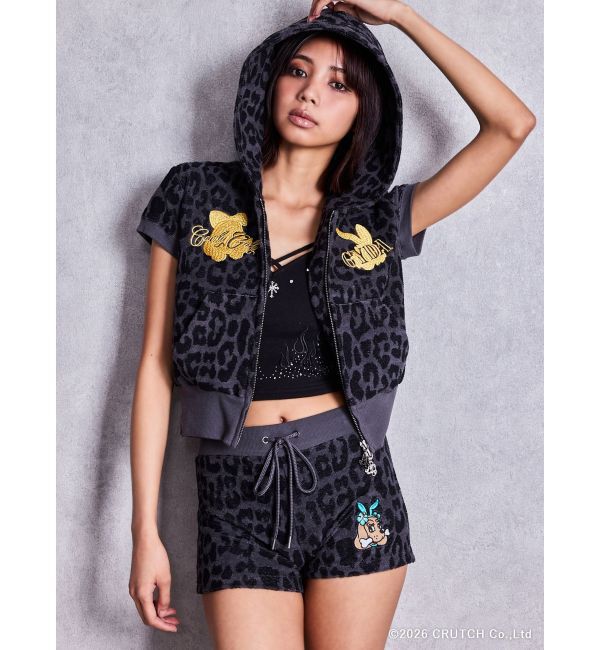 GYDA「GYDA&times;GALFY leopard pile マイクロショートパンツ」|その他|