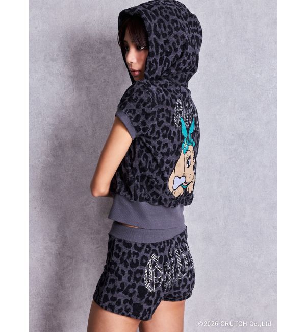 GYDA「GYDA&times;GALFY leopard pile マイクロショートパンツ」|その他|