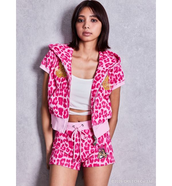GYDA「GYDA&times;GALFY leopard pile マイクロショートパンツ」|その他|