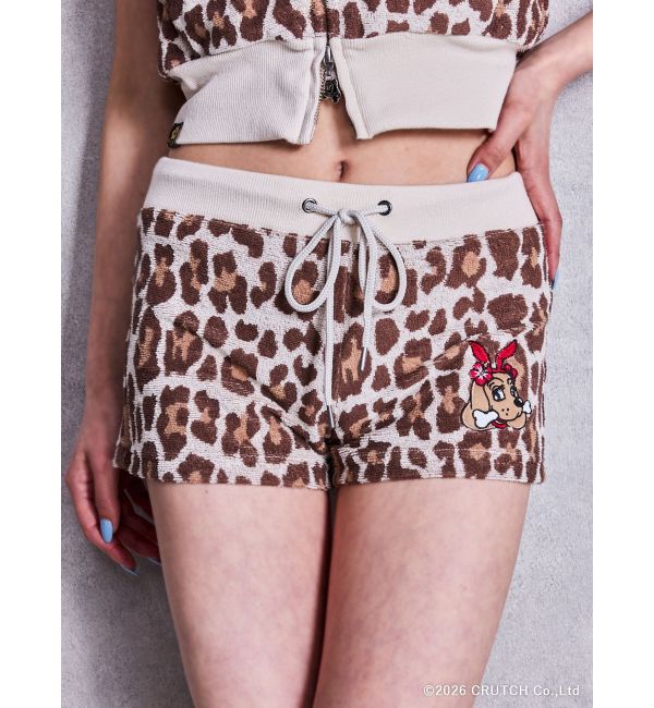 GYDA「GYDA&times;GALFY leopard pile マイクロショートパンツ」|その他|