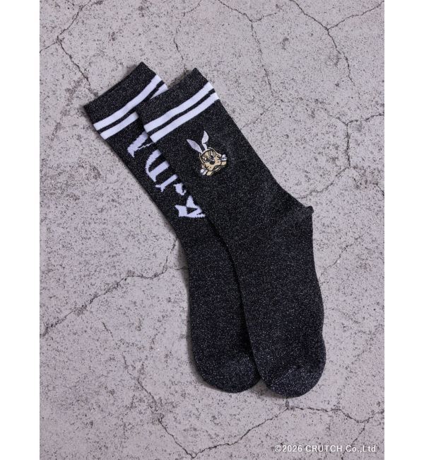 GYDA「GYDA&times;GALFY GalDA GLITTER SOX」|ソックス|ブラック
