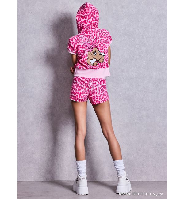 GYDA「GYDA&times;GALFY leopard pileパーカー」|パーカー|