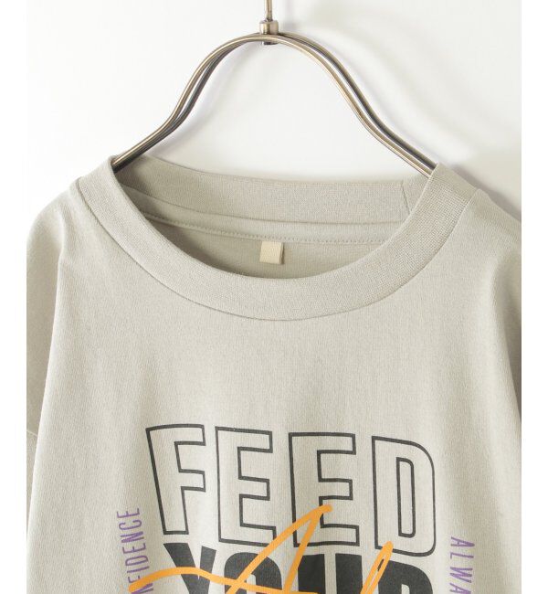 ikka kids「袖レイヤードロゴプリントロンT（120~160cm）」|Tシャツ・カットソー|
