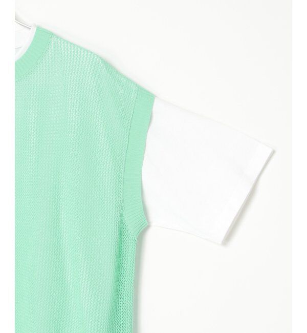 VENCE share style「【2点セット】メッシュニットベストアンサンブルTシャツ」|Tシャツ・カットソー|