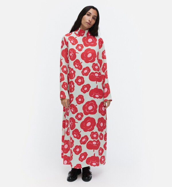 Marimekko「【一部店舗・オンラインストア限定】Aikakausi Tumma ワンピース」|ワンピース|ﾗｲﾄﾀｰｺｲｽﾞ&times;ﾚｯﾄﾞ