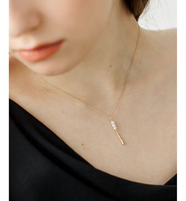ete「[レイヤード] K10YG パール ネックレス」|ネックレス|