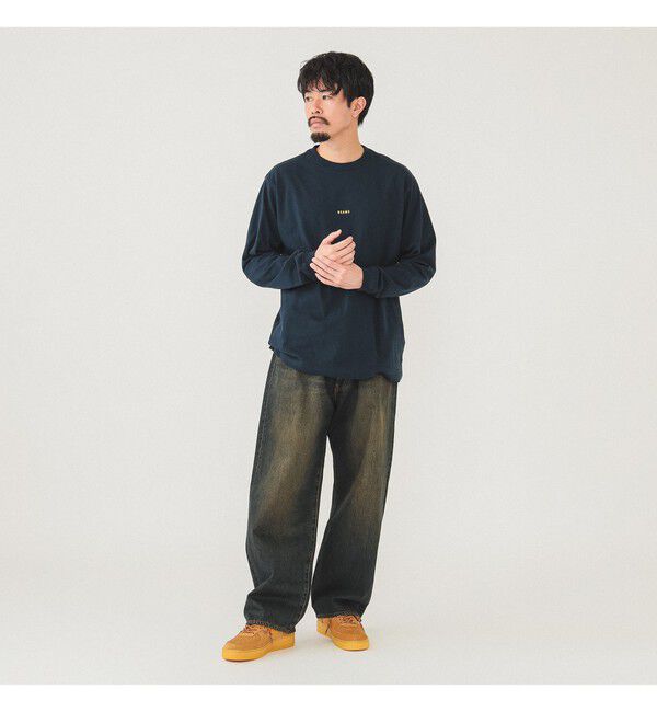 BEAMS「ベーシックフィット ミニロゴ クルーネック Tシャツ」|Tシャツ・カットソー|