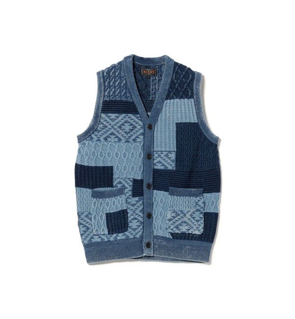 BEAMS PLUS「B+INDIGO VEST」|ニット・セーター|