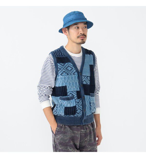 BEAMS PLUS「B+INDIGO VEST」|ニット・セーター|