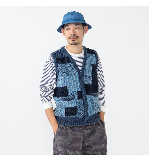 BEAMS PLUS「B+INDIGO VEST」|ニット・セーター|