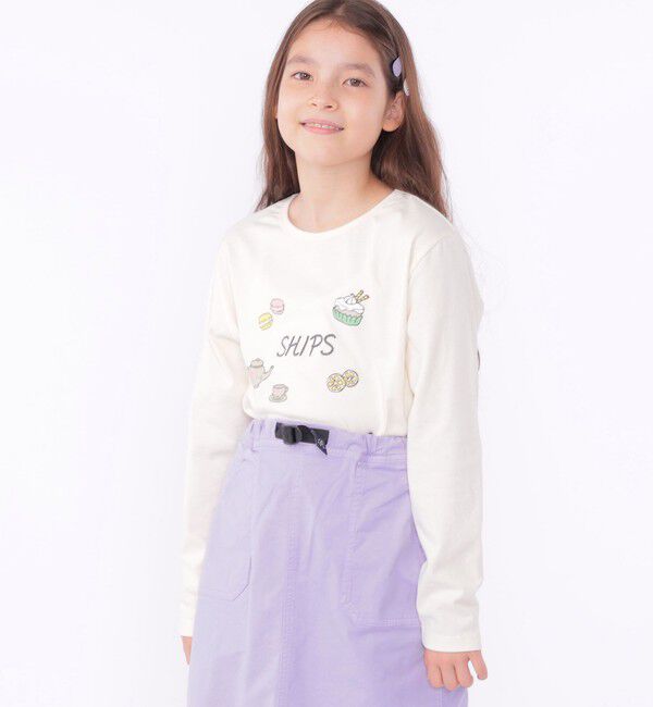 SHIPS KIDS「SHIPS KIDS:140～150cm / アフタヌーンティー モチーフ 長袖 TEE」|Tシャツ・カットソー|