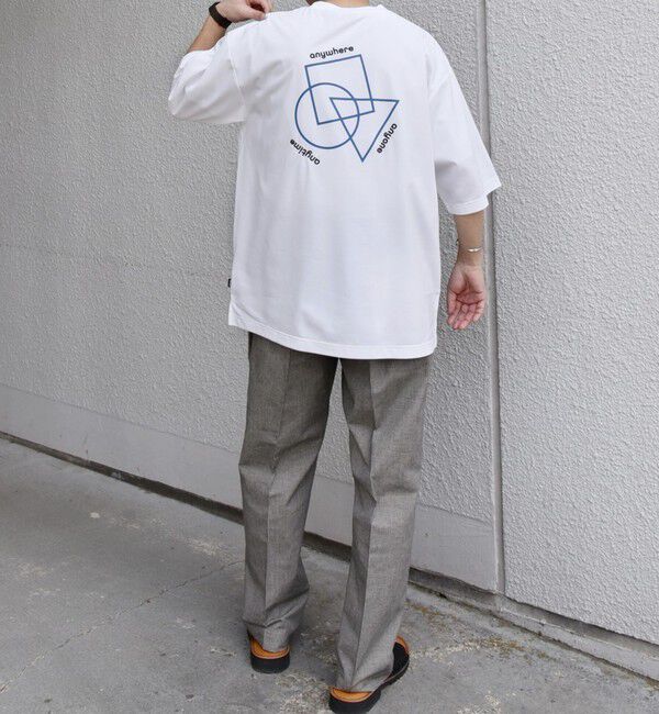 SHIPS any「SHIPS any:〈撥水加工〉Teflon EcoElite(TM) 刺繍 バックプリント ロゴ Tシャツ◇」|Tシャツ・カットソー|