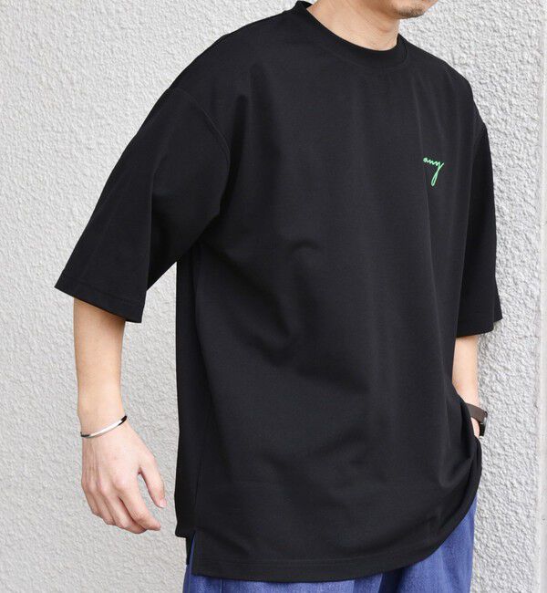 SHIPS any「SHIPS any:〈撥水加工〉Teflon EcoElite(TM) 刺繍 バックプリント ロゴ Tシャツ◇」|Tシャツ・カットソー|