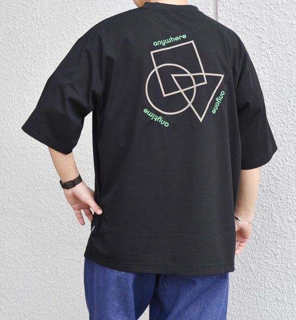 SHIPS any「SHIPS any:〈撥水加工〉Teflon EcoElite(TM) 刺繍 バックプリント ロゴ Tシャツ◇」|Tシャツ・カットソー|