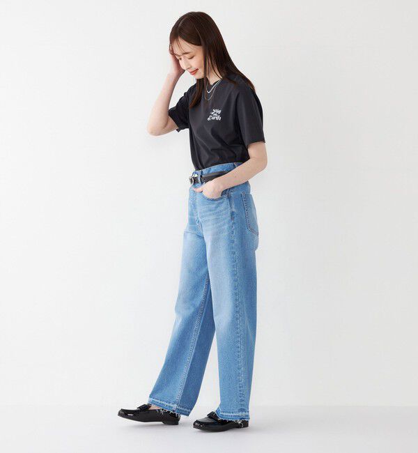 SHIPS Colors 「【SHIPS Colors 別注】FIRST DOWN:〈撥水〉エンブロイダリー ロゴ Tシャツ」|Tシャツ・カットソー|