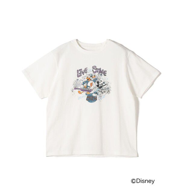 SHIPS Colors 「SHIPS Colors:ミッキーマウス バンド プリント Tシャツ◇」|Tシャツ・カットソー|オフホワイト