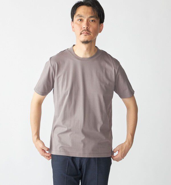 SHIPS「SHIPS: プラチナム フェイス コットン ショートスリーブ Tシャツ」|Tシャツ・カットソー|ダークグレー