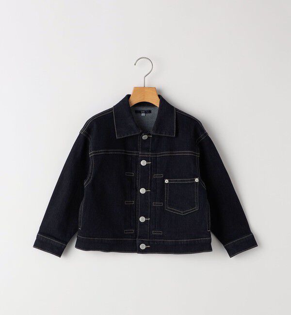 SHIPS KIDS「SHIPS KIDS:100～130cm / ヴィンテージ ライク インディゴ デニム ジャケット」|デニムジャケット|