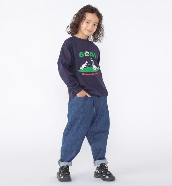 SHIPS KIDS「【SHIPS KIDS別注】ARCH＆LINE:100～130cm / 恐竜 長袖 Tシャツ」|Tシャツ・カットソー|
