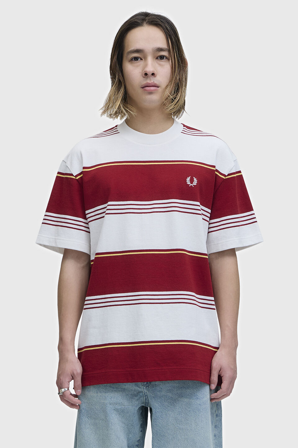 FRED PERRY 「Heavyweight Striped T-Shirt」|Tシャツ・カットソー|