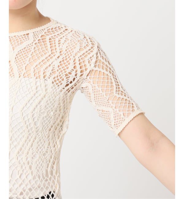  「EUCHRONIA 別注 LACE SHORT SLEEVE 002250802：カットソー」|Tシャツ・カットソー|