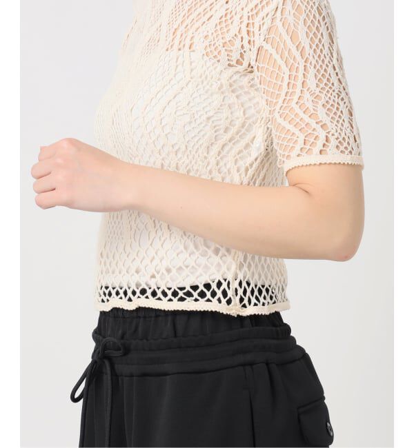  「EUCHRONIA 別注 LACE SHORT SLEEVE 002250802：カットソー」|Tシャツ・カットソー|